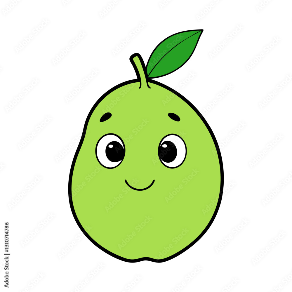 Obraz premium Cute guava cartoon vector