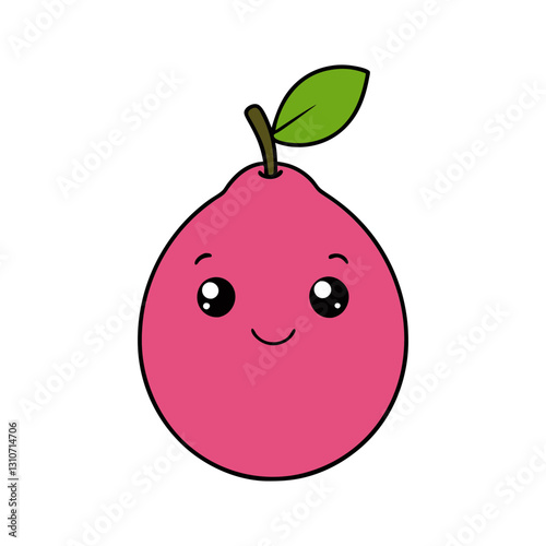 Cute guava cartoon vector