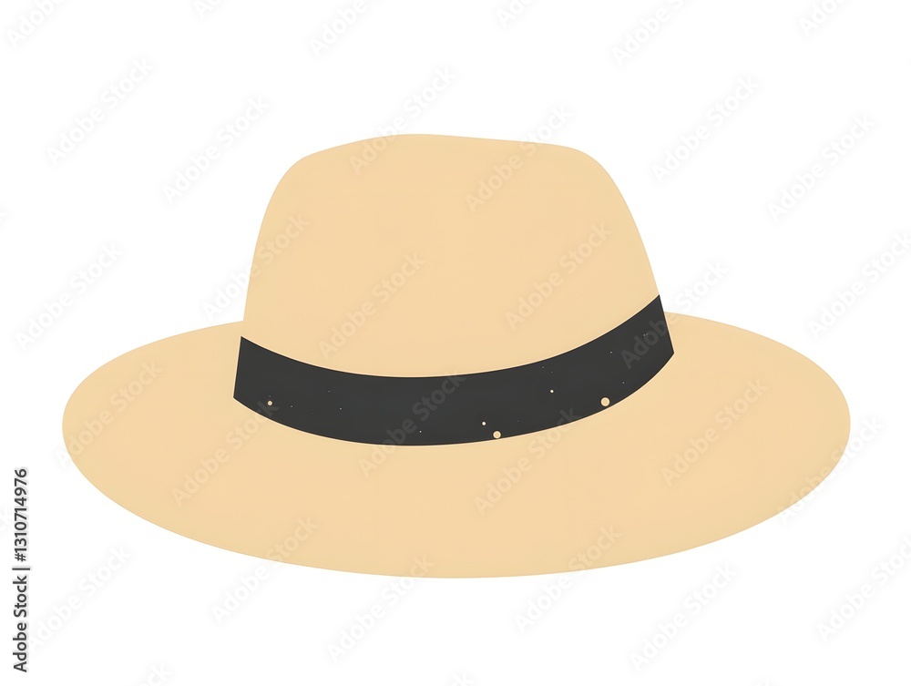 Illustration of Summer Beach Hat Isolated on White Background Illustration of Summer Beach Hat Isolated on White Background
