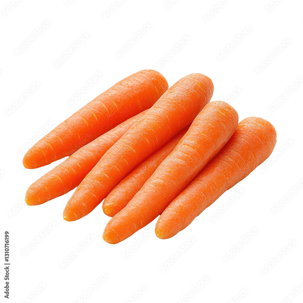 Fresh Orange Carrots Stacked Together on a White Background for Healthy Eating and Nutrition Concepts Fresh Orange Carrots Stacked Together on a White Background for Healthy Eating and Nutrition Concepts