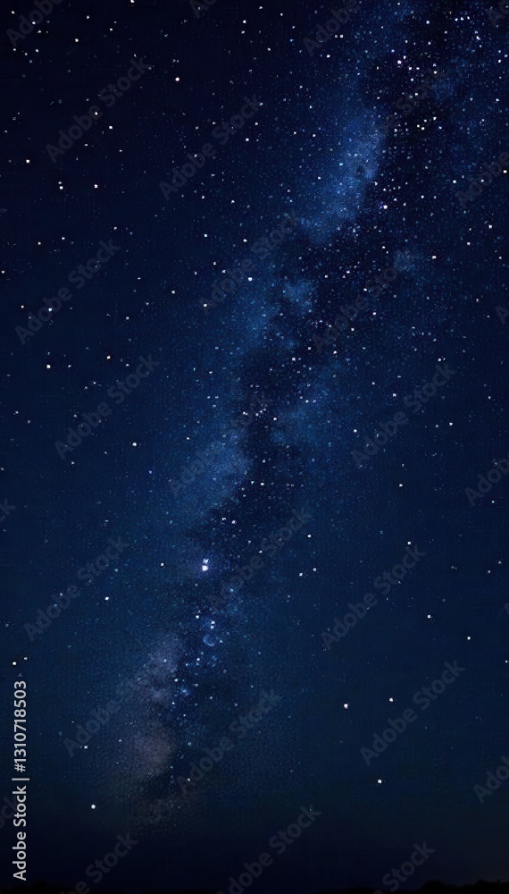 Fototapeta premium starry night sky with sparkling stars on black background, cosmos, darkness, galaxy