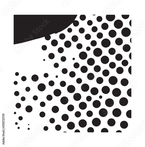 Seamless dots pattern, design for decoration, Black polka dots on white background, wrapping paper, print, vector illustration