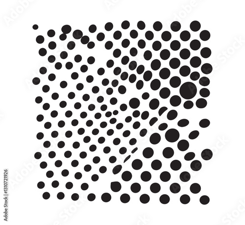 Seamless dots pattern, design for decoration, Black polka dots on white background, wrapping paper, print, vector illustration