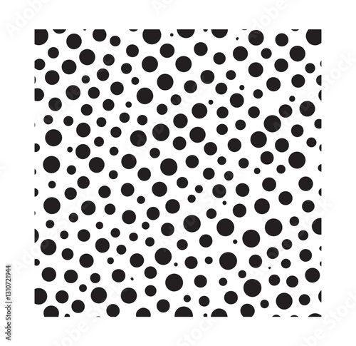 Seamless dots pattern, design for decoration, Black polka dots on white background, wrapping paper, print, vector illustration