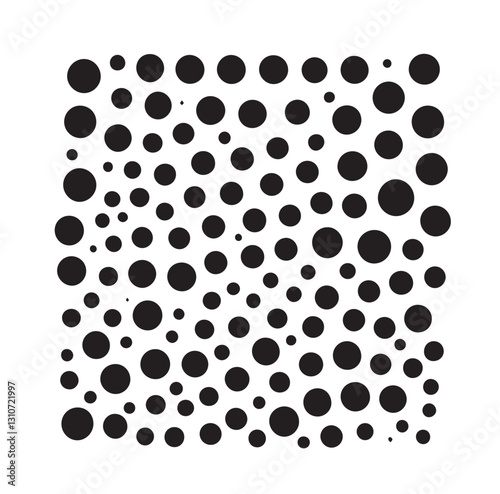 Seamless dots pattern, design for decoration, Black polka dots on white background, wrapping paper, print, vector illustration