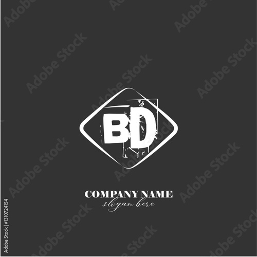 vector BD illustration of a logo for a company background abstract