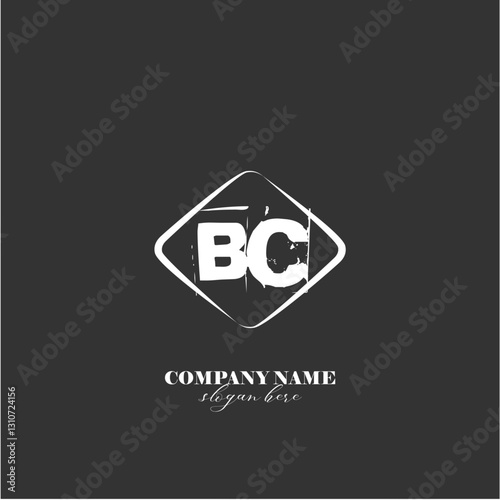 vector BC illustration of a logo for a company background abstract