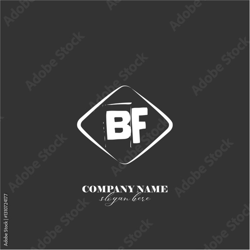 vector BF illustration of a logo for a company background abstract