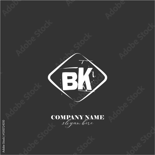 vector BK illustration of a logo for a company background abstract