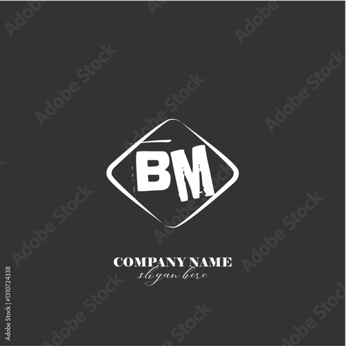 vector BM illustration of a logo for a company background abstract