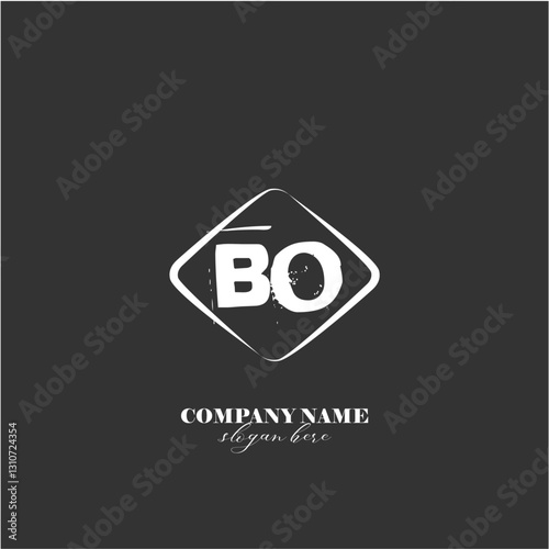vector BO illustration of a logo for a company background abstract
