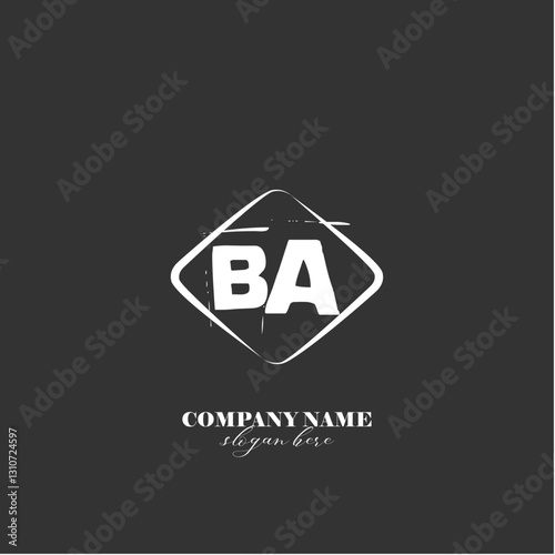 vector BA illustration of a logo for a company background abstract