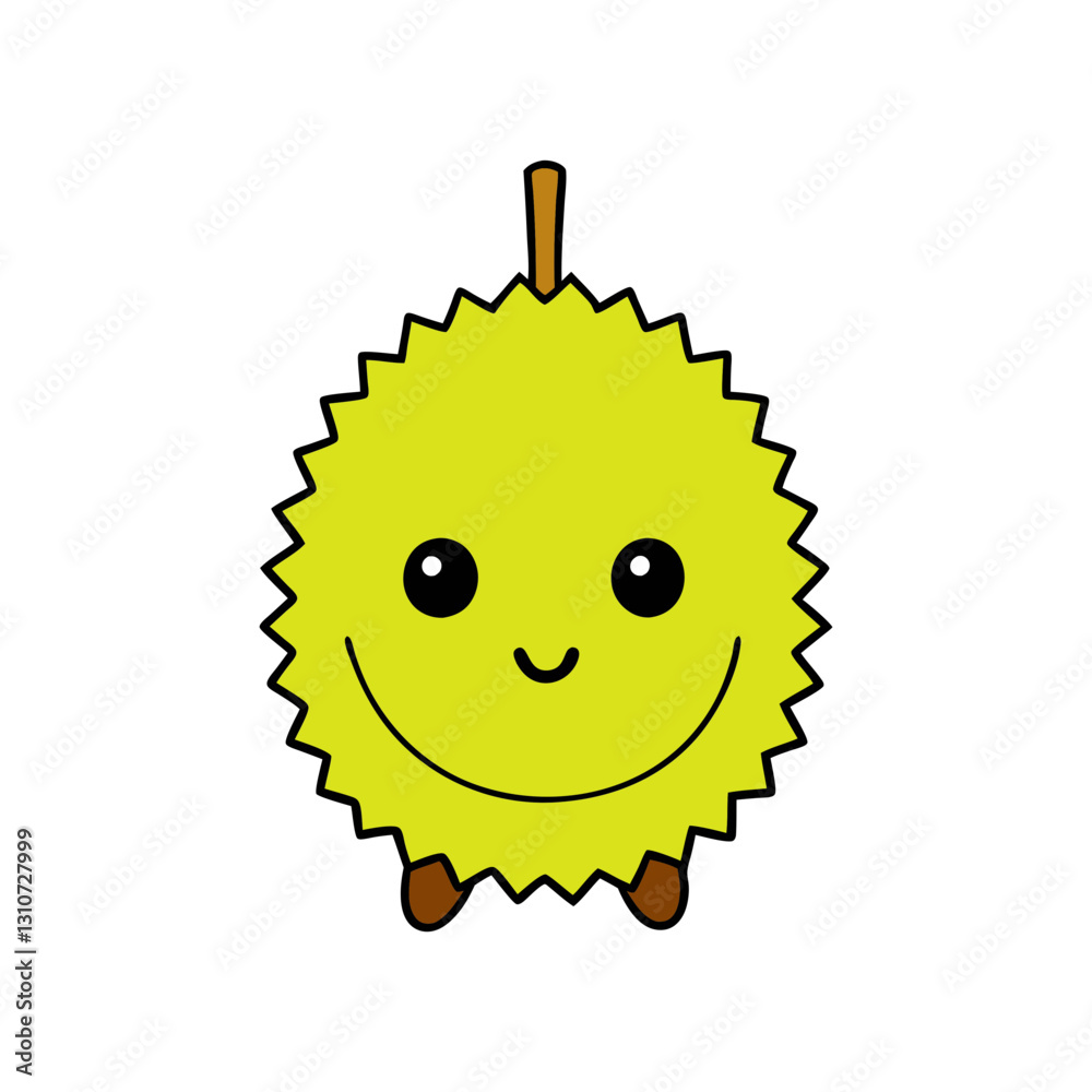 Fototapeta premium Cute durian cartoon vector