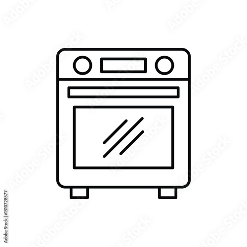 oven cook icon outlines