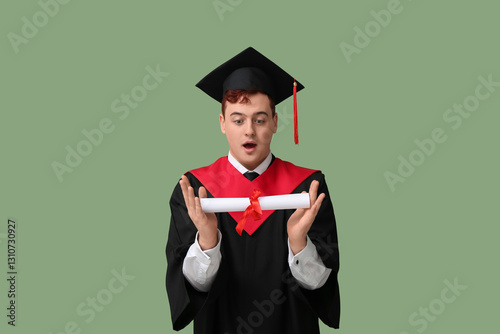 Male graduating student wit...