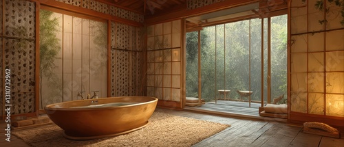 Modern minimalist bathrooms with clean lines, soft natural light, and sleek vanities in oak, marble, and metal finishes. Elegant, serene, Scandinavian-inspired luxury.