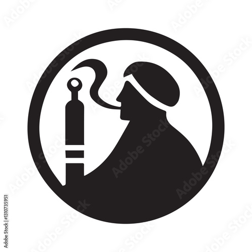 A vector silhouette minimalist design, a full black image of a Sezer vector with a white background