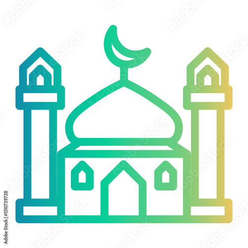 mosque Line Gradient Icon