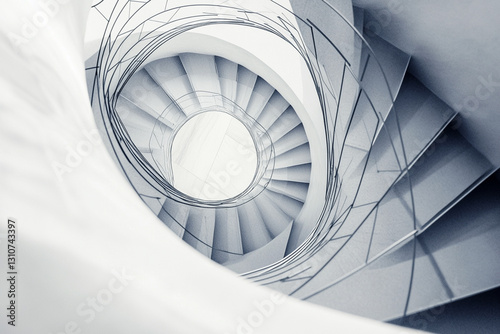 spiral staircase plan generativa IA