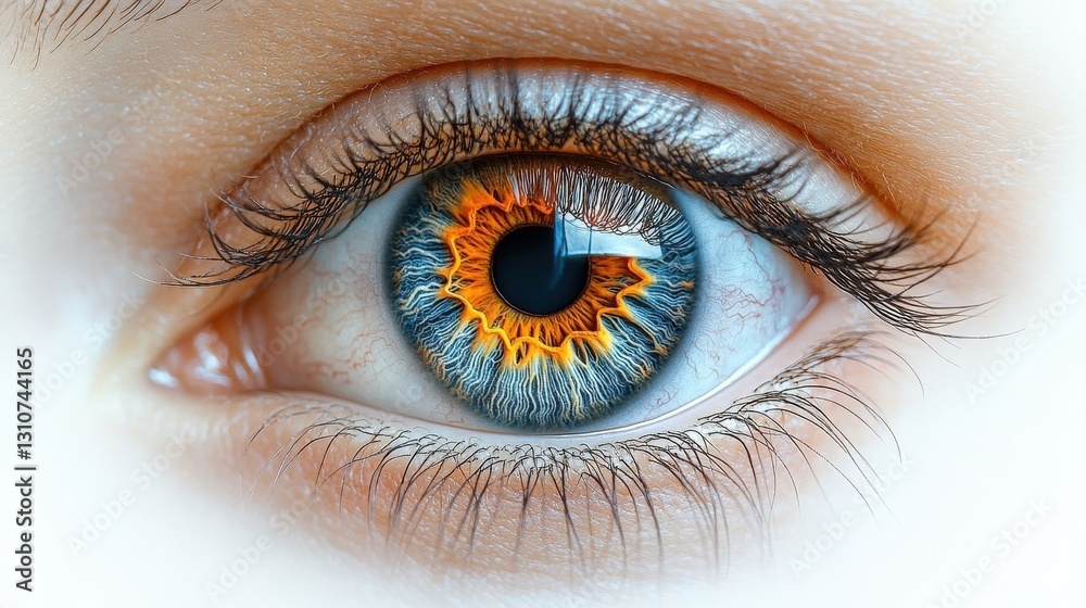 Fototapeta premium Close-Up of a Multicolored Human Eye