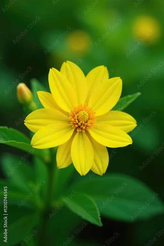 Yellow Galphimia brasiliensis in full bloom with green foliage, botanical, full bloom Yellow Galphimia brasiliensis in full bloom with green foliage, botanical, full bloom