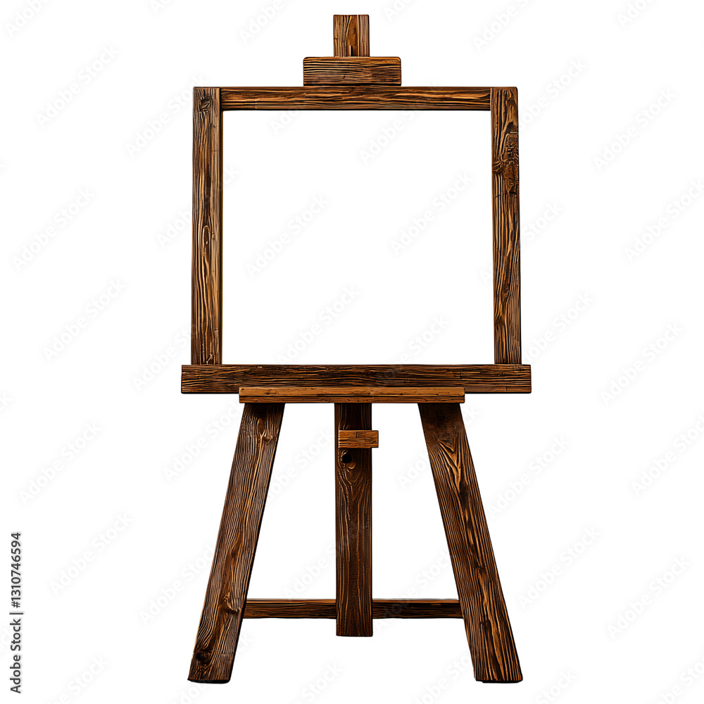 wooden easel isolated on white background wooden easel isolated on white background