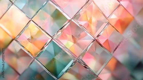 A close up image of a patterned and colorful mosaic