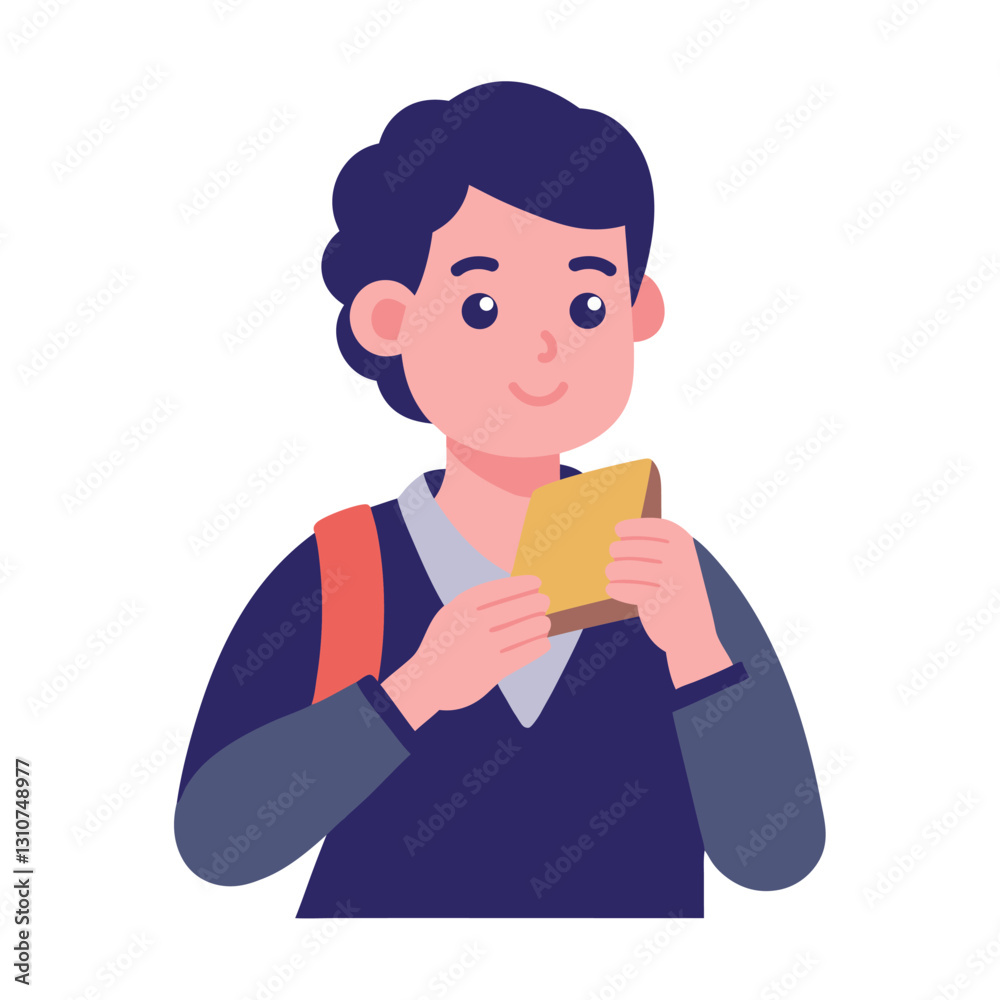 Student Eating Snack Icon