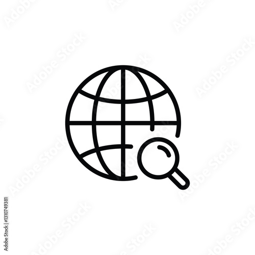 Globe Icon vector illustration, Go to web symbol icon