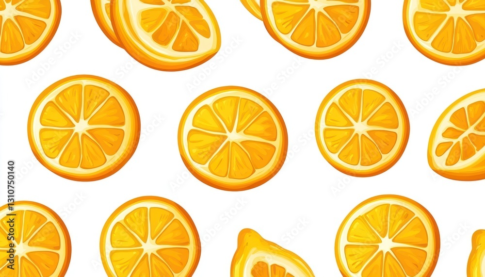 Citrus slices, pattern, food illustration Citrus slices, pattern, food illustration