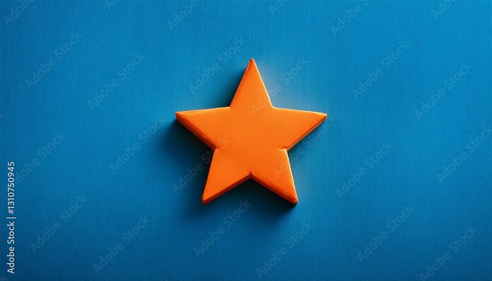 Obraz premium orange star on blue background
