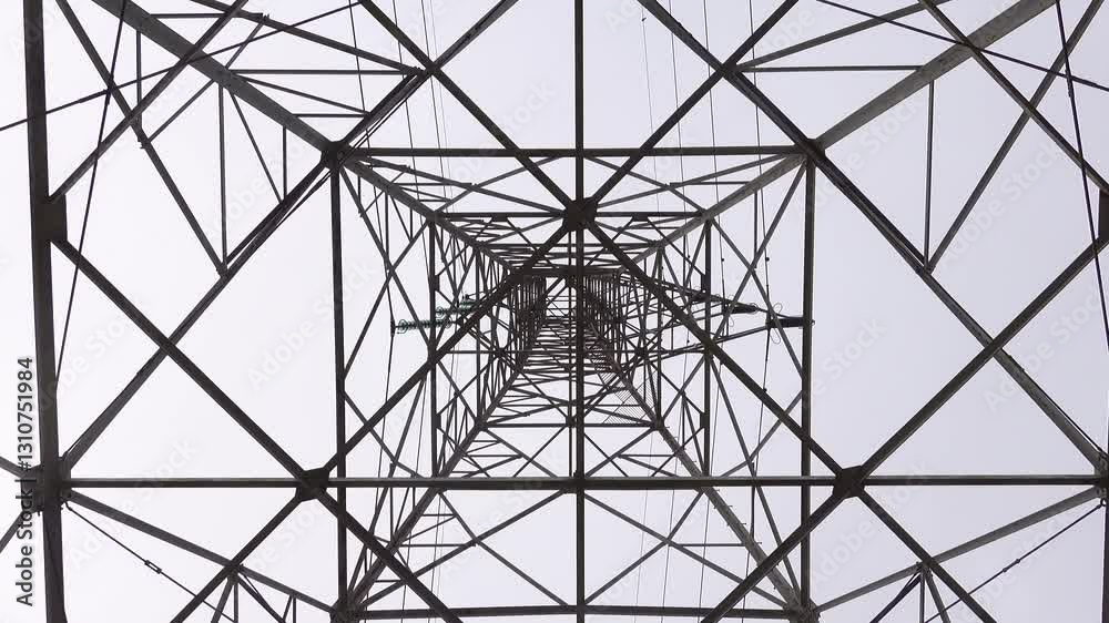 Stockholm, Sweden A view of an electrical transmission pylon in the forest. Stockholm, Sweden A view of an electrical transmission pylon in the forest.
