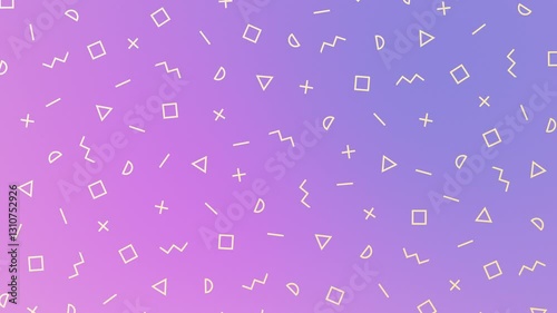 A gaming-style shape animation background featuring trendy gradient colors.​