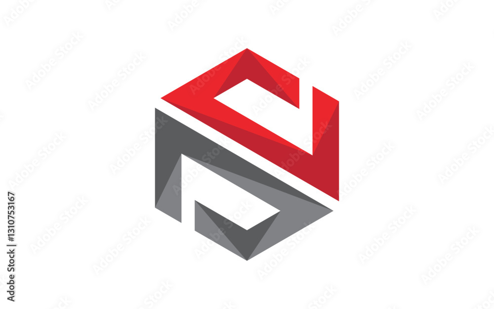 N Logo Hexagon illustration Icon Vector Template N Logo Hexagon illustration Icon Vector Template