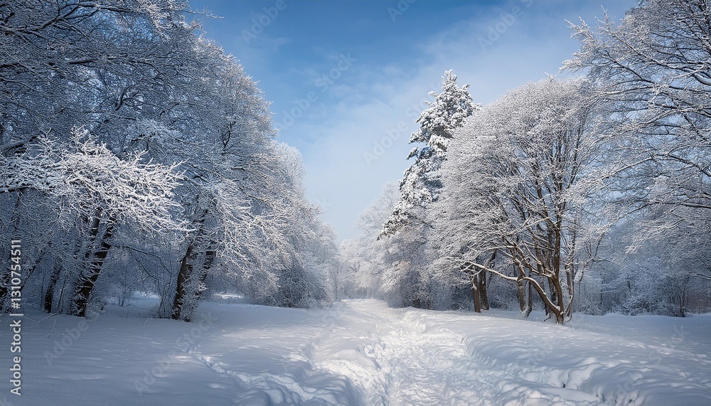 Obraz premium snowy winter trees