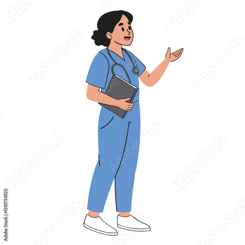 Nursing Student with Medical Supplies