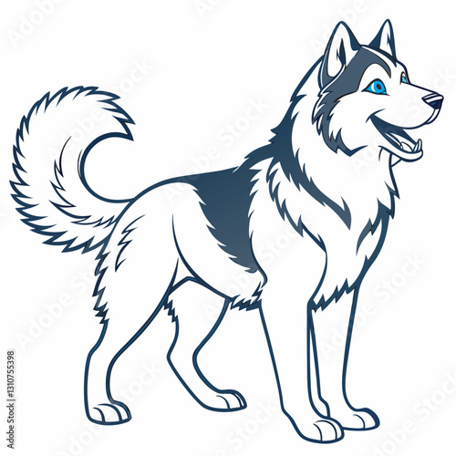 Siberian Husky Dog Vector