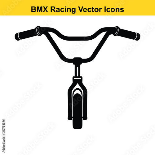BMX Rider Silhouette Vector High-Flying Cycling Maneuvers.
