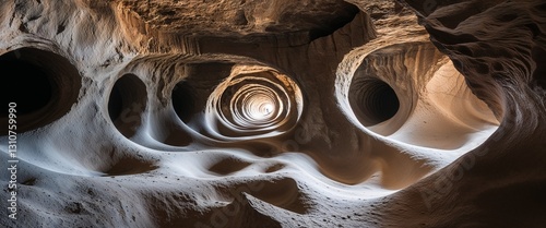 Wallpaper Mural An endless maze of twisted spiraling rock tunnels Torontodigital.ca