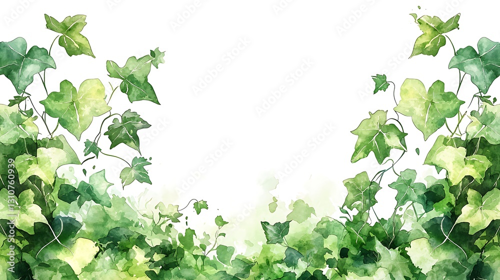 Nature-inspired flower vines in watercolor style serene environment captivating viewpoint Nature-inspired flower vines in watercolor style serene environment captivating viewpoint