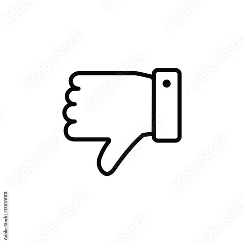 thumbs down icon. dislike icon vector