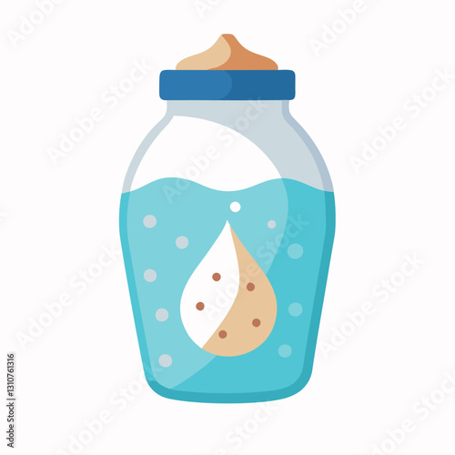 Illustration of kefir isolated on white background. 