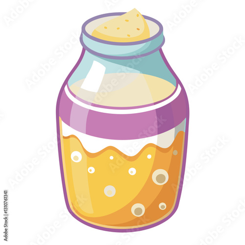 Illustration of kefir isolated on white background. 
