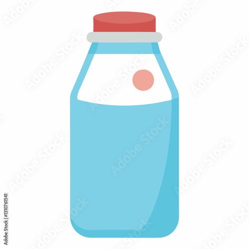 Illustration of kefir isolated on white background. 