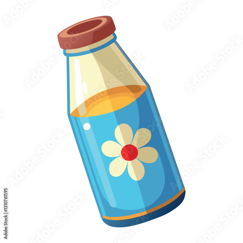 Illustration of kefir isolated on white background. 