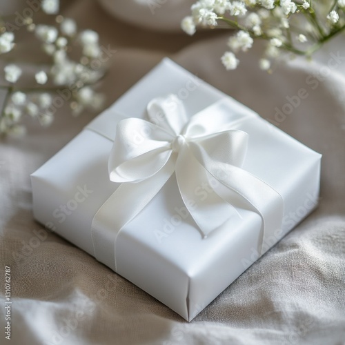 Simple Elegance in a White Wrapped Gift
