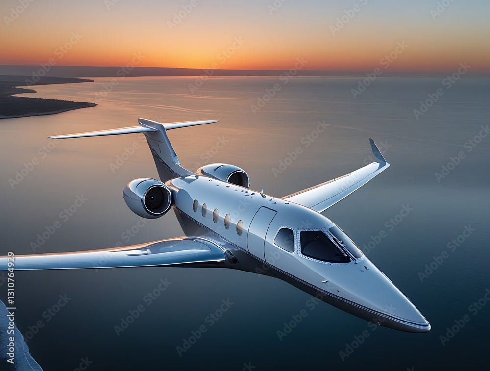 Sleek private jet flying over calm ocean waters at sunset, showcasing luxury aviation and modern aerodynamics with a scenic view, ideal for travel, business, and lifestyle concepts
Sleek private jet flying over calm ocean waters at sunset, showcasing luxury aviation and modern aerodynamics with a scenic view, ideal for travel, business, and lifestyle concepts