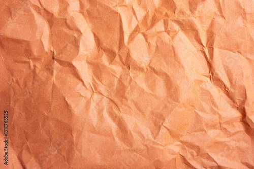 Wallpaper Mural Full frame shot of crumpled orange colour paper sheet texture and background. Torontodigital.ca