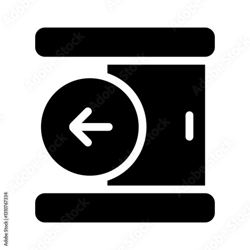 sliding door to the left glyph icon style