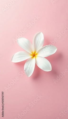 Delicate white petals set against a soft pastel pink background, elegant, simple, pastel